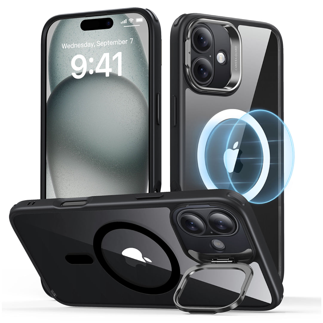 Classic Hybrid with Stash Stand Clear Black iP 16