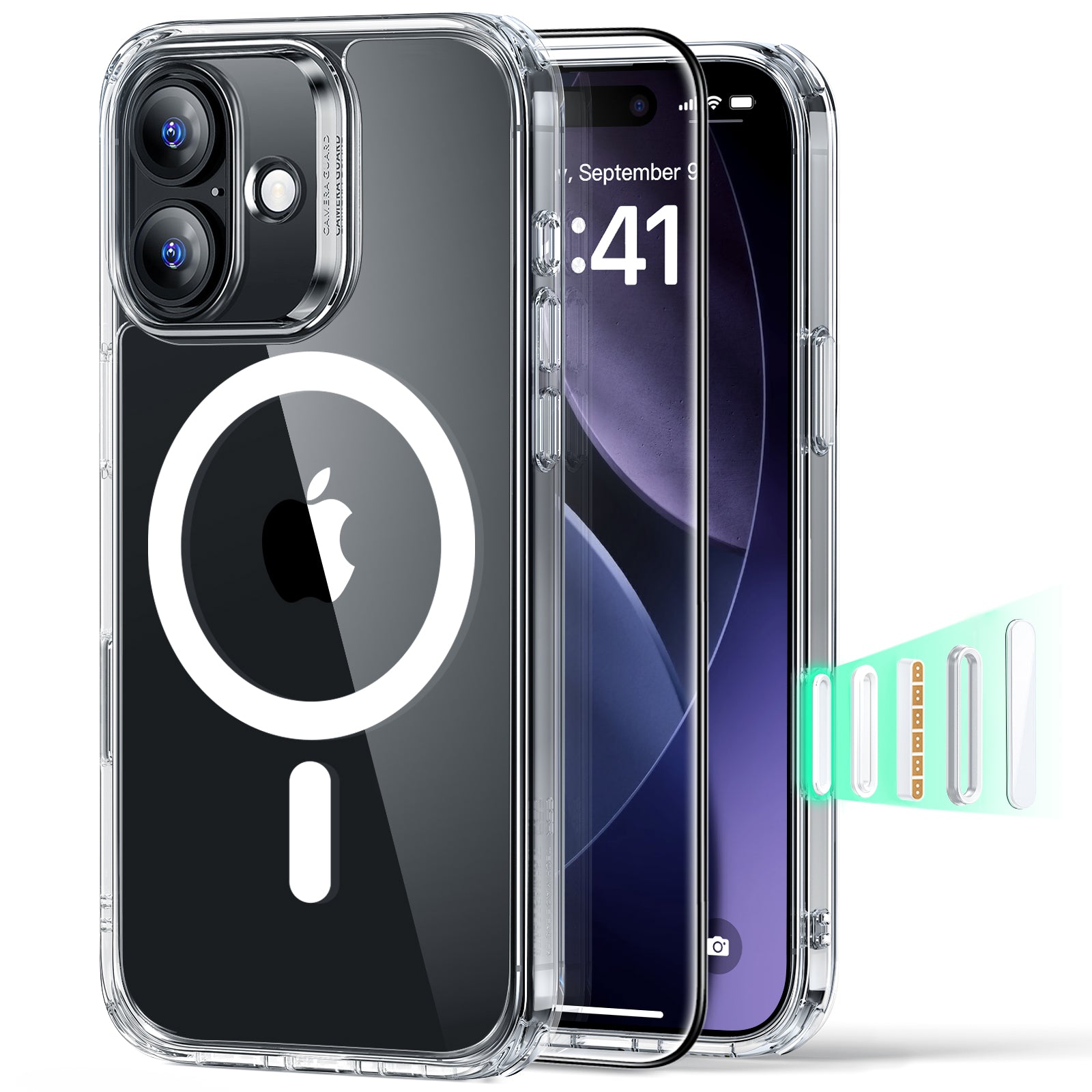 ESR Classic Hybrid Magnetic Case with Screen Protector Set for iPhone 17
