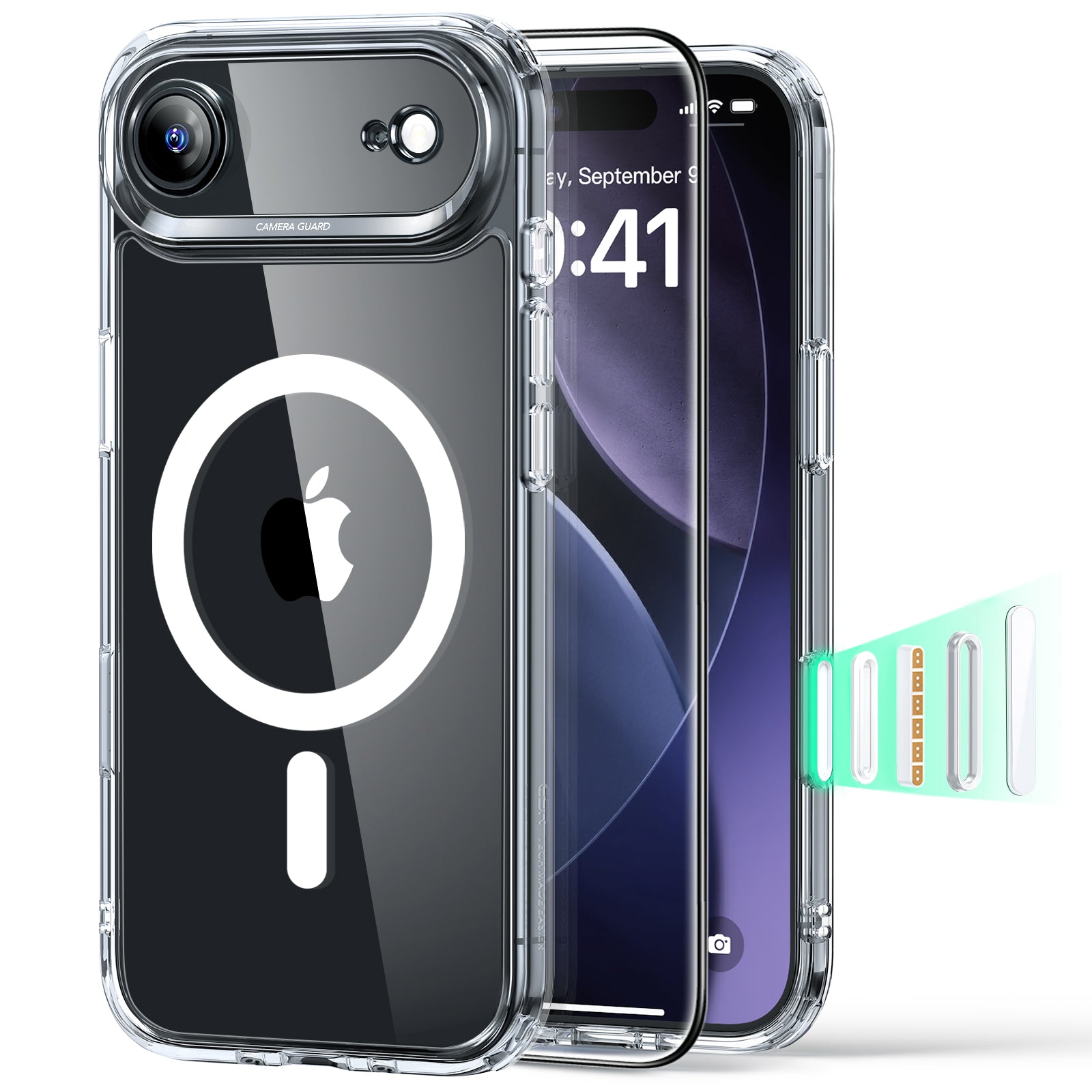 ESR Classic Hybrid Magnetic Case with Screen Protector Set for iPhone 17 Air
