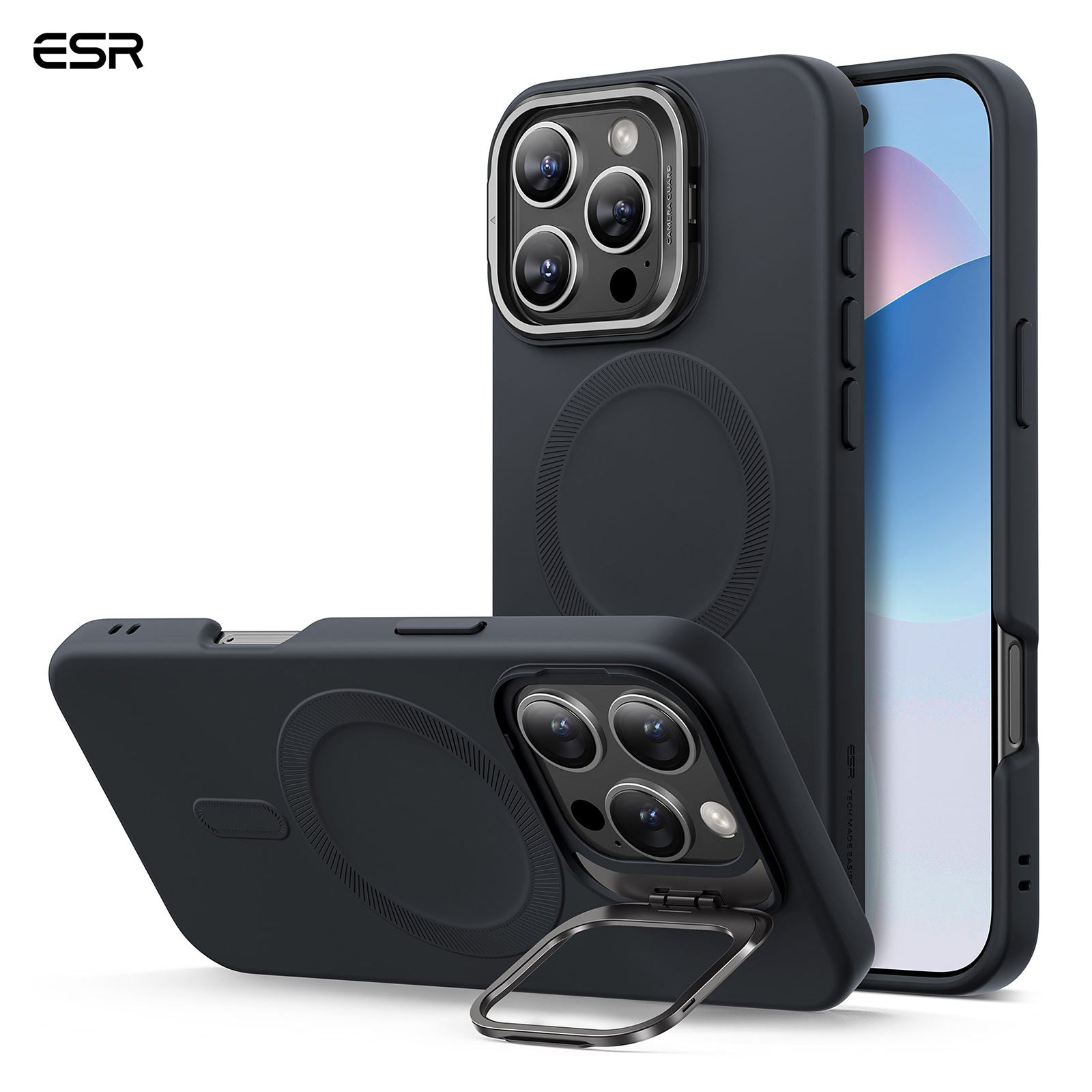 ESR Cloud Soft Case with Stash Stand for iPhone 16 Pro