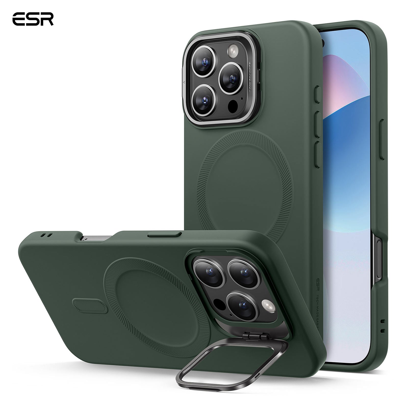 ESR Cloud Soft Case with Stash Stand for iPhone 16 Pro