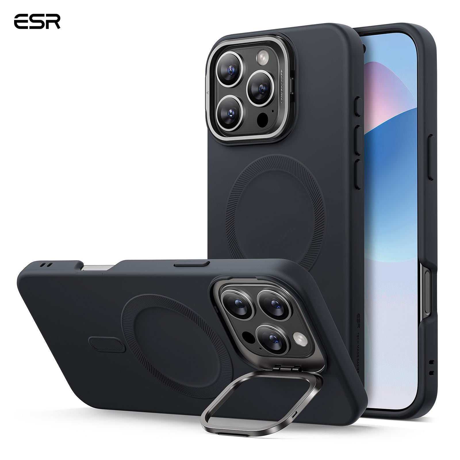 ESR Cloud Soft Case with Stash Stand for iPhone 16 Pro Max