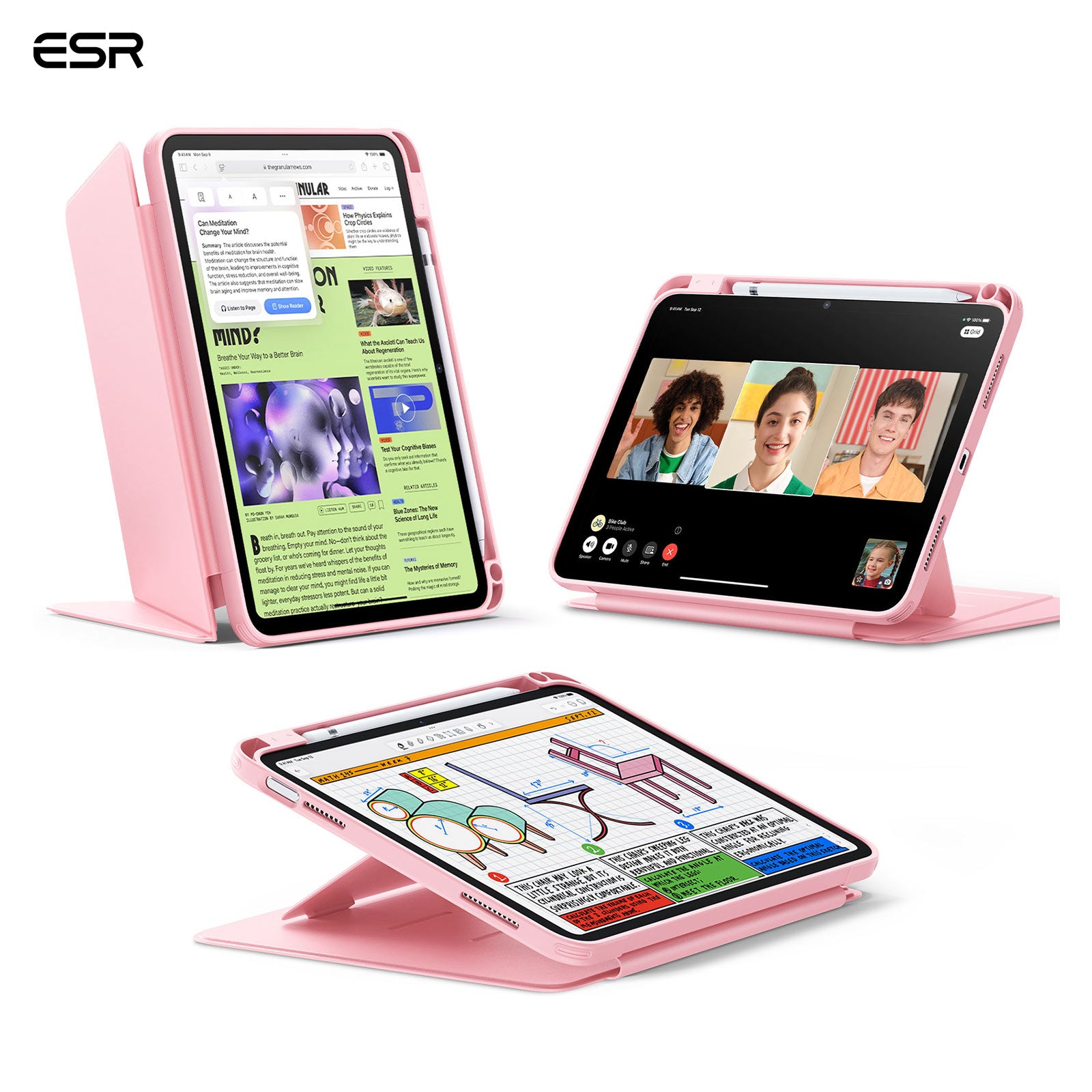 ESR Flip Magnetic Case with Pencil Holder iPad 10/11