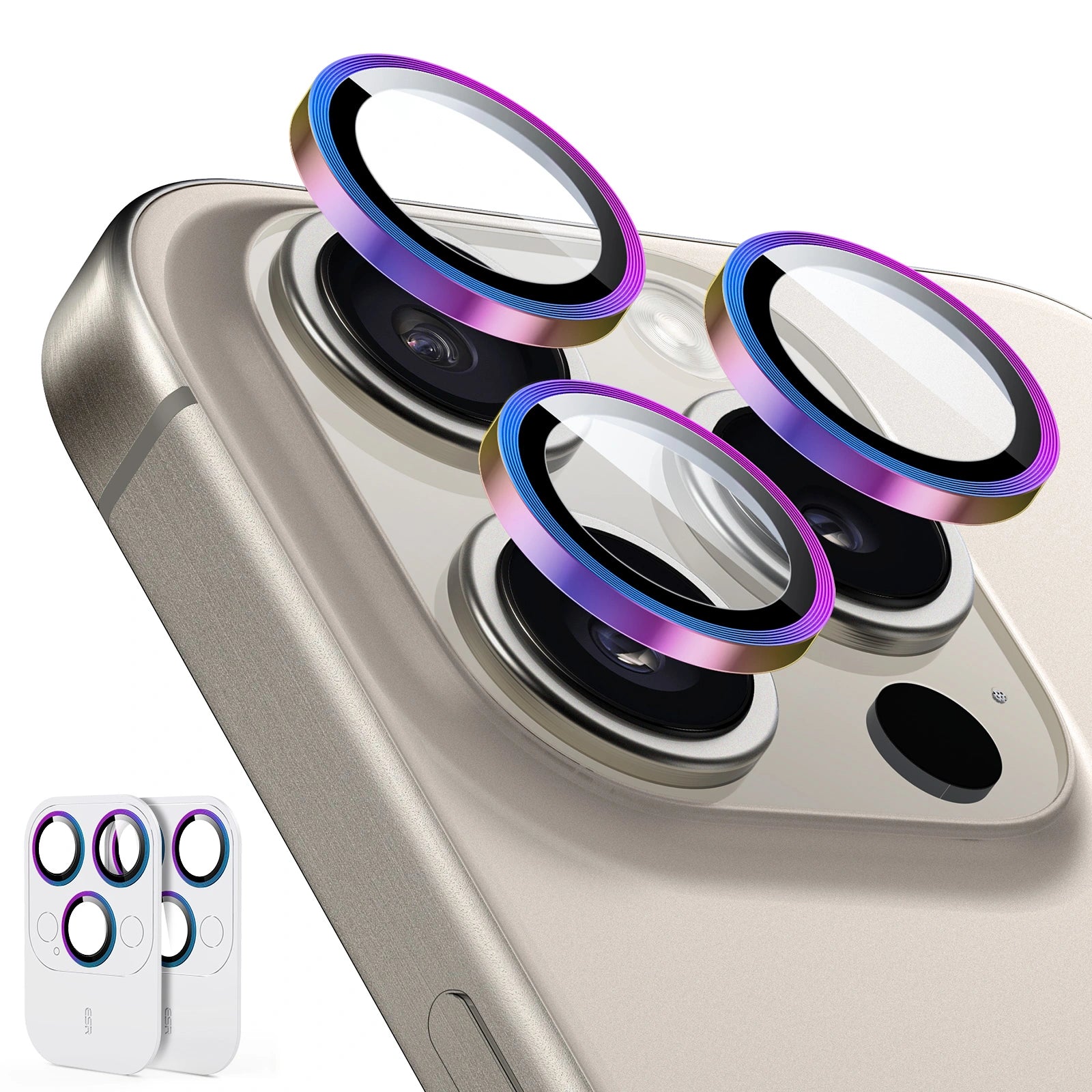 ESR Camera Lens Protector for iPhone 15 Pro/15 Pro Max